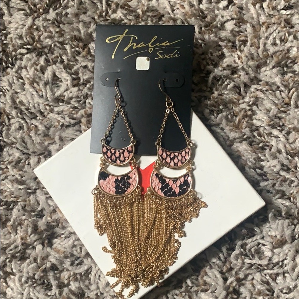 Snake skin earrings